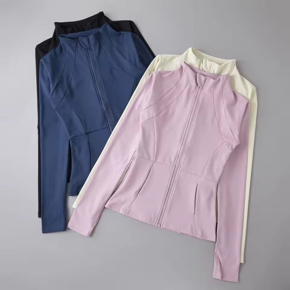 Women's Long Sleeve Active Windbreaker Top Yoga Sportswear