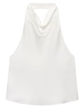 Elegant Drape Halter Top