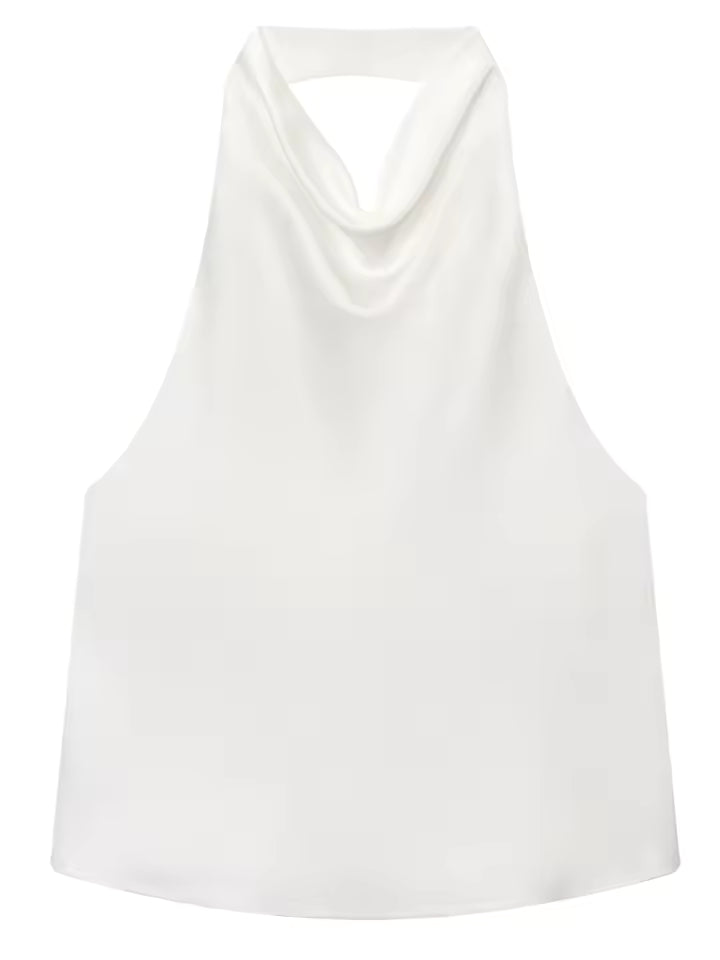 Elegant Drape Halter Top