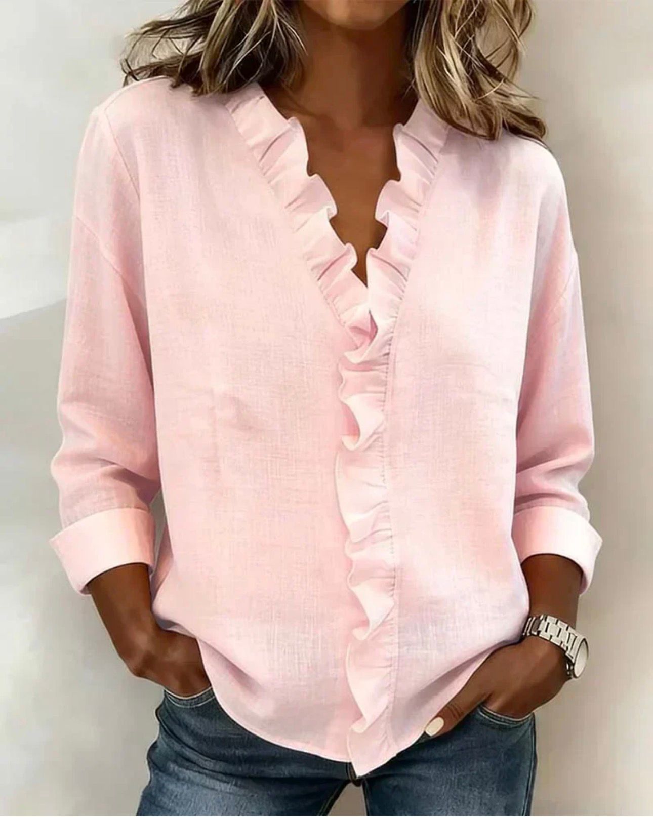 Seren™ | Blusa Fluida con Cuello en V