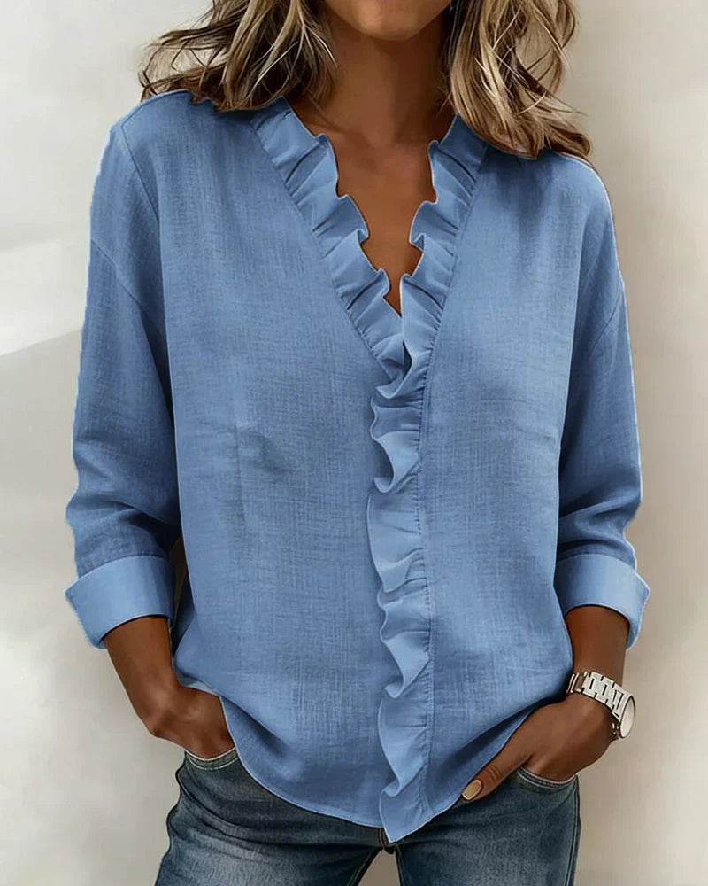 Seren™ | Blusa Fluida con Cuello en V