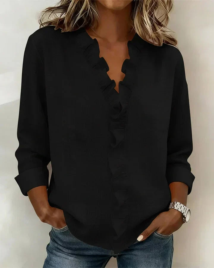 Seren™ | Blusa Fluida con Cuello en V