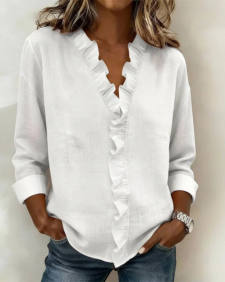 Seren™ | Blusa Fluida con Cuello en V