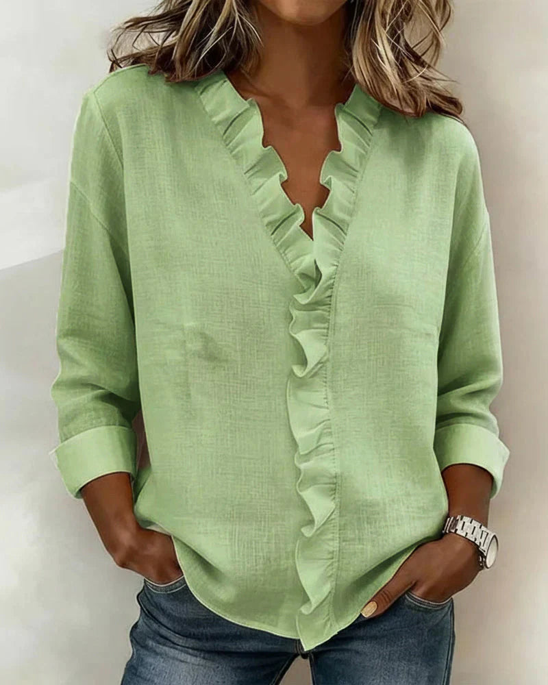 Seren™ | Blusa Fluida con Cuello en V