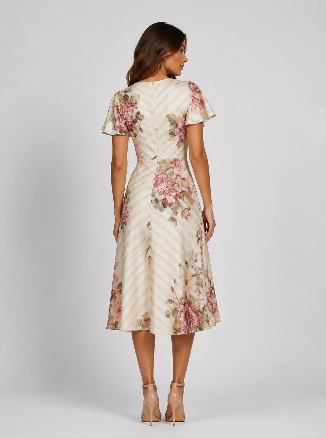 Alba - Vestido Midi Con Estampado Floral